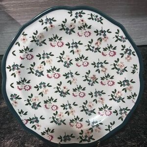 The Pioneer Woman Green and Pink Floral Dinner Plate